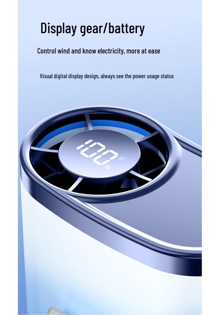 Cross-Border Ice Pack Cooling Waist and Neck Hanging Fan: Mini Handheld High-Speed Electric Fan for Outdoor Use
