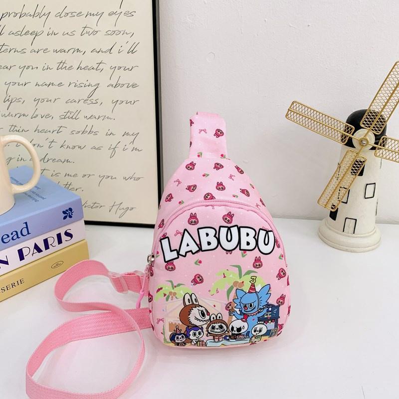 Cartoon Cute Labubu Children'S Bag Chest Bag Trend  Waist Bag Coin Purse Storage Pouch Shoulder Crossbody Bags Kids Gifts