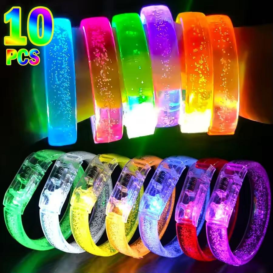 

10PCS LED Flash Bracelet Wristband Luminous Party Supplies Neon Light Bracelet Toys Concert Party Decoration Gifts 10pcs
