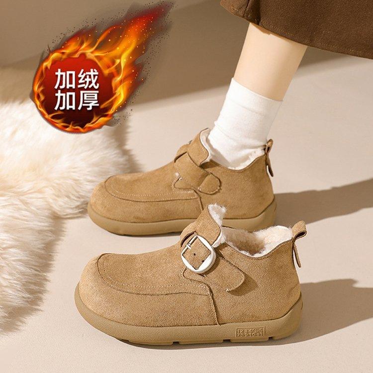 thick-soled velvet thickened Birkenstocks, winter new soft-soled Birkenstocks, beanie cotton shoes, and warm snow boots