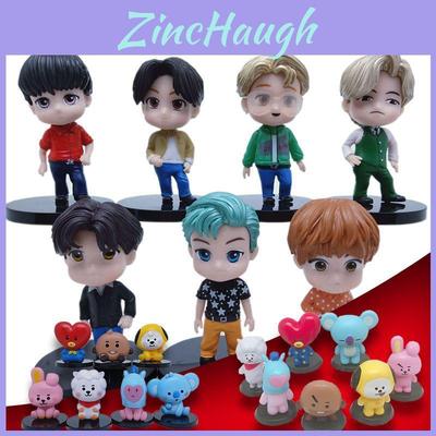 Delightful 7pcs Kpop Bangtan Boys Star Figure Model Dolls For Enthusiasts And Decor