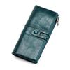 Woman/Men Long Wallet Genuine Leather RFID Anti-fraud Multi Functional Card Holder Coin Purse Vintage Male Zipper Money Bag Clutch