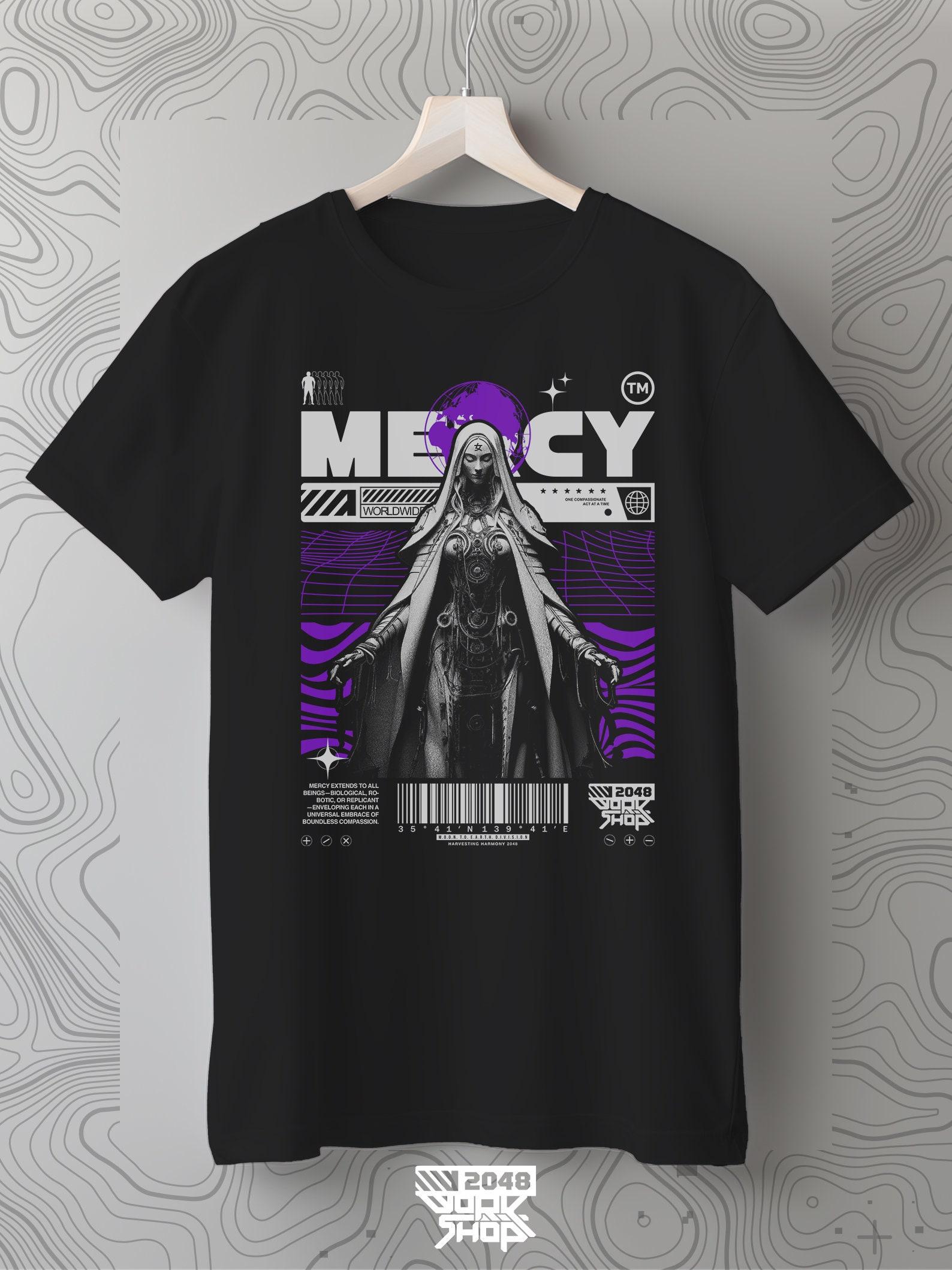 Techwear Cyberpunk T-Shirt, Harajuku Kanji Graphics, Unisex S