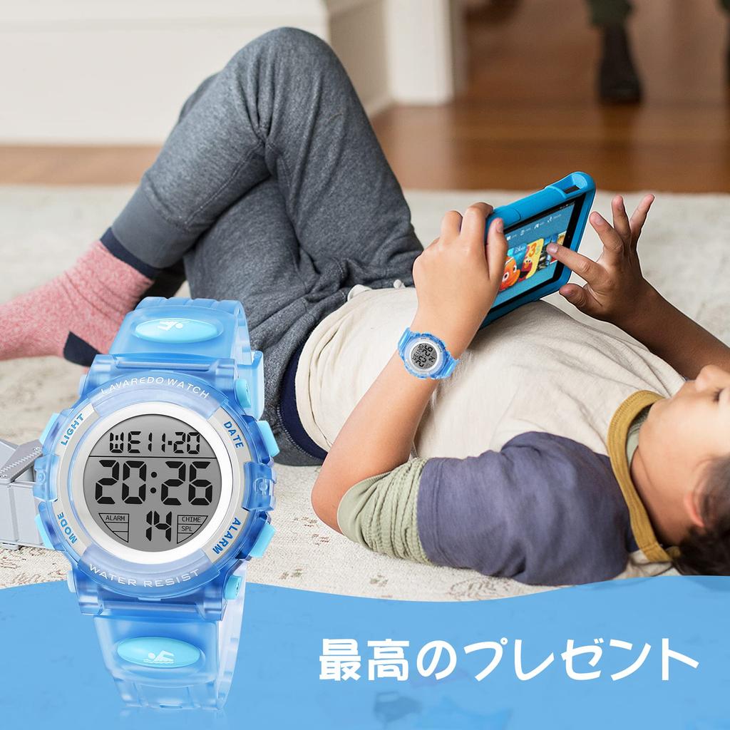 Kids Sports Waterproof Water Resistant To 50 LED Day of the School Entrance Birthday Instruction Manual Included Children's Watch, Digital, Boys'