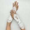 Wedding Etiquette Hook Finger Embroidery Gloves White Arm Covering Bridal Gloves Etiquette Dress Gloves