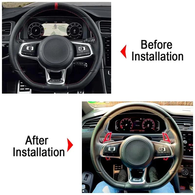 Levette del cambio al volante per auto per Volkswagen VW GOLF GTI R GTD GTE MK7 7 POLO GTI Scirocco Tiguan Rline PASSAT T-ROC