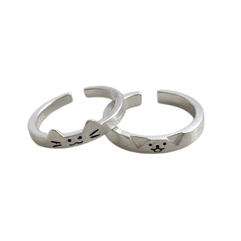 Children's Fun Animal Diary Ring: Versatile Adjustable Ring with Niche Creative Design for Women, Fashionable Open Style for Index Finger.