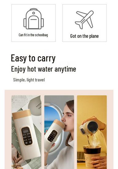 German Portable Electric Travel Thermos: Multi-functional Mini Kettle for Home Use