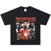 Camiseta 21 Savage, Tejido Suave Uso Diario Casual