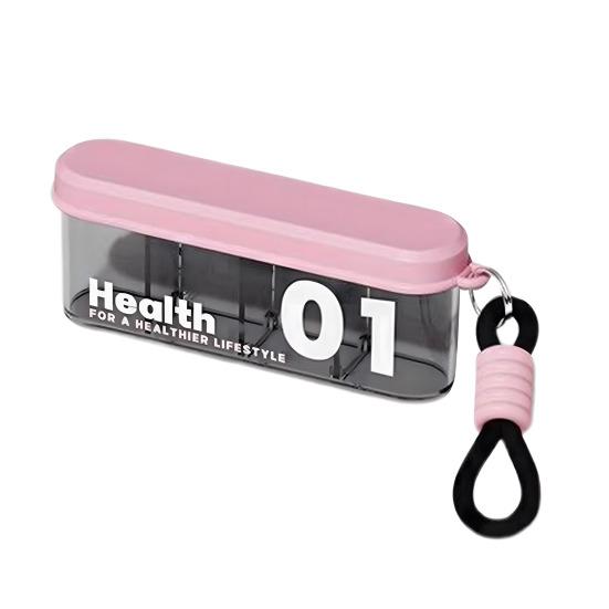 Portable Sealed Pill Organizer Small Medicine Box with 4 Compartments Waterproof Daily Pill Case for Travel Dustproof Tablet Box