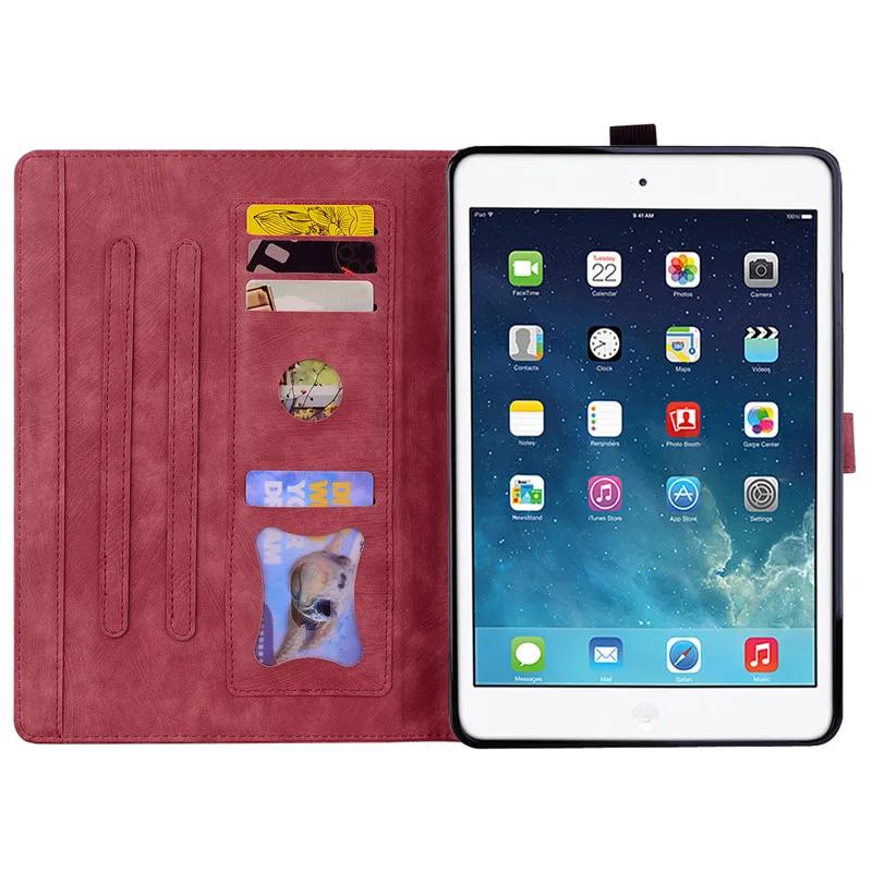 For IPad 10th 9th Generation Case Emboss Flower Wallet Tablet for IPad 10.2 9.7 Case for IPad 10 9 8 7 6 Th Gen Mini 6 7 Air 2 1