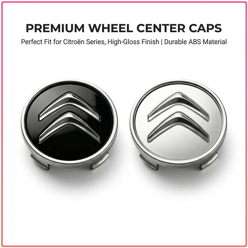 4Pcs 60MM Car Wheel Hub Center Caps Dust-Proof Snap-On Wheel Cover For Citroen C1 C3 C4 C5 C6 2CV VTS Picasso Cross Cactus RD3 C4L DS3 DS4 DS5