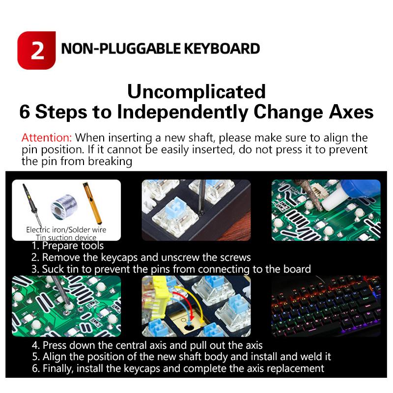 20Pcs Mechanical Keyboard Linear Switch Hifi Sound Rgb Smd Gaming  Swap Switch