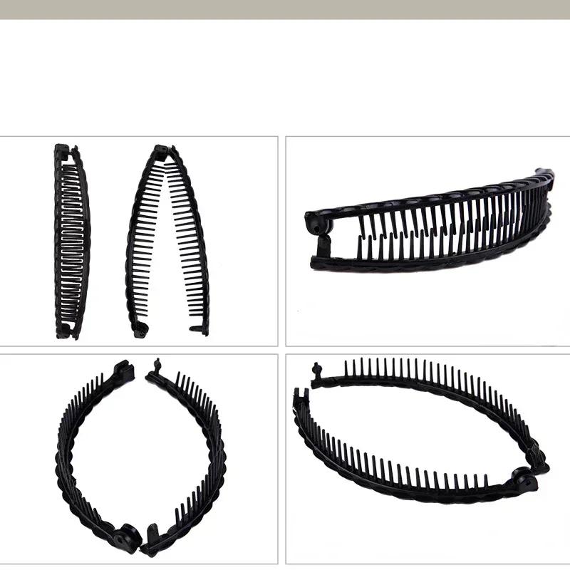 Solid Color Vintage Banana Hair Clip for Women Girls Wave Comb Hairpin Hair Style Tool Fashion Practical Hair Accessories New