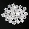 Round Flower Shape Buttons Pearlescent 11mm Decorative Buttons Two Holes Sewing Accessories Scrapbook Decoration