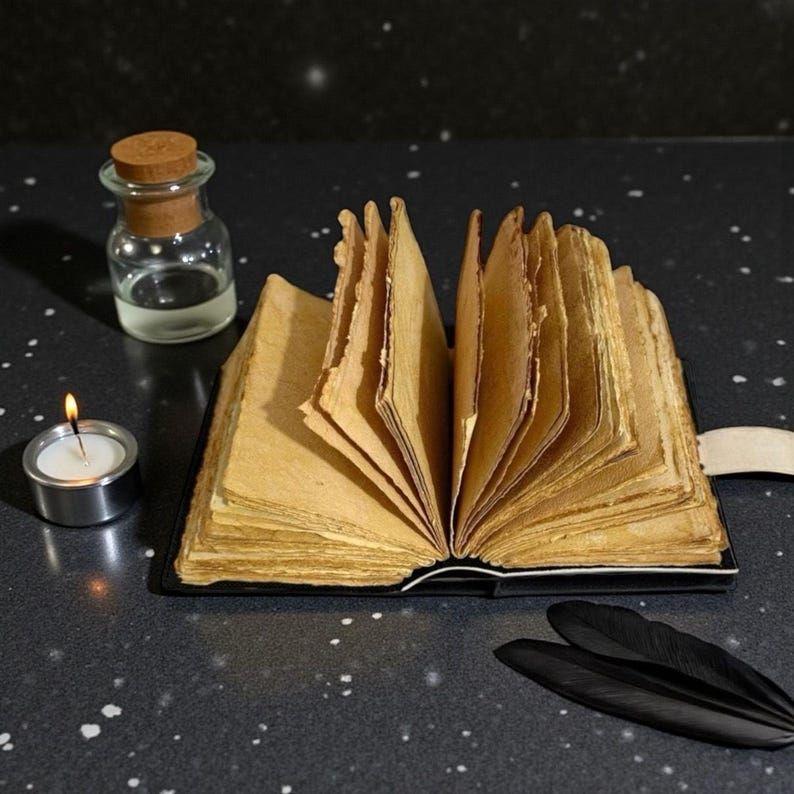 Raven Leather Journal: Gothic Wiccan Grimoire, Book of Shadows
