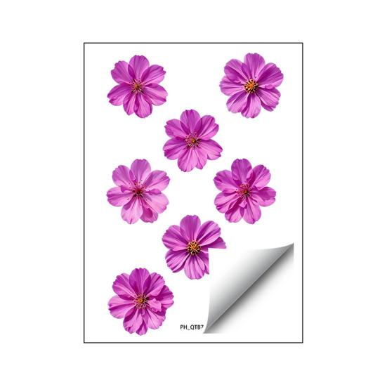 Galsang Flower Wall Sticker Floral Self-adhesive Waterproof PVC Sticker B