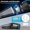 Cordless Car Vacuum Lightweight High Power Handheld Vacuum Cleaner with LED Light, Hand Vacuum for Car Home Office and Pet Hair,