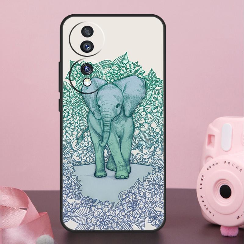 Cute Elephant Case For Honor X9a X8a X7a X6a X7 X8 X9 X9b X8b Honor 10 50 70 90 Lite Magic 6 5 Pro Cover