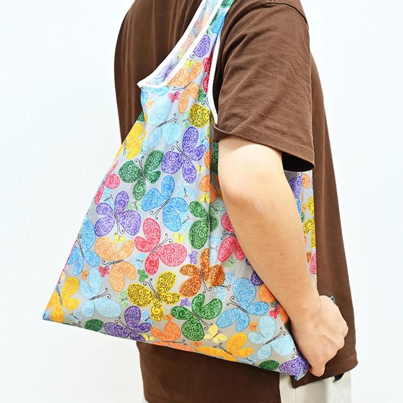 Reusable Grocery Bags Large Washable Shopping Bags Portable Foldable Environmental Friendly Heavy-Duty Handbags