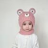 Children's hats autumn and winter baby scarves integrated warm ear protective wool hats boys and girls thickened knitted pullover hats