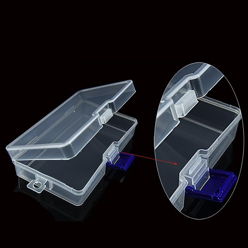 Rectangle Plastic Clear Case Storage Box Collection Organizer Display Portable