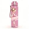 1PZ Tutù Rosa Morbido Silhouette Ballerina 750ml Bottiglia d'Acqua in Plastica Colorata Tappo Flip-Top a Cannuccia Anti-perdita Per Sport Ufficio Uso Domestico
