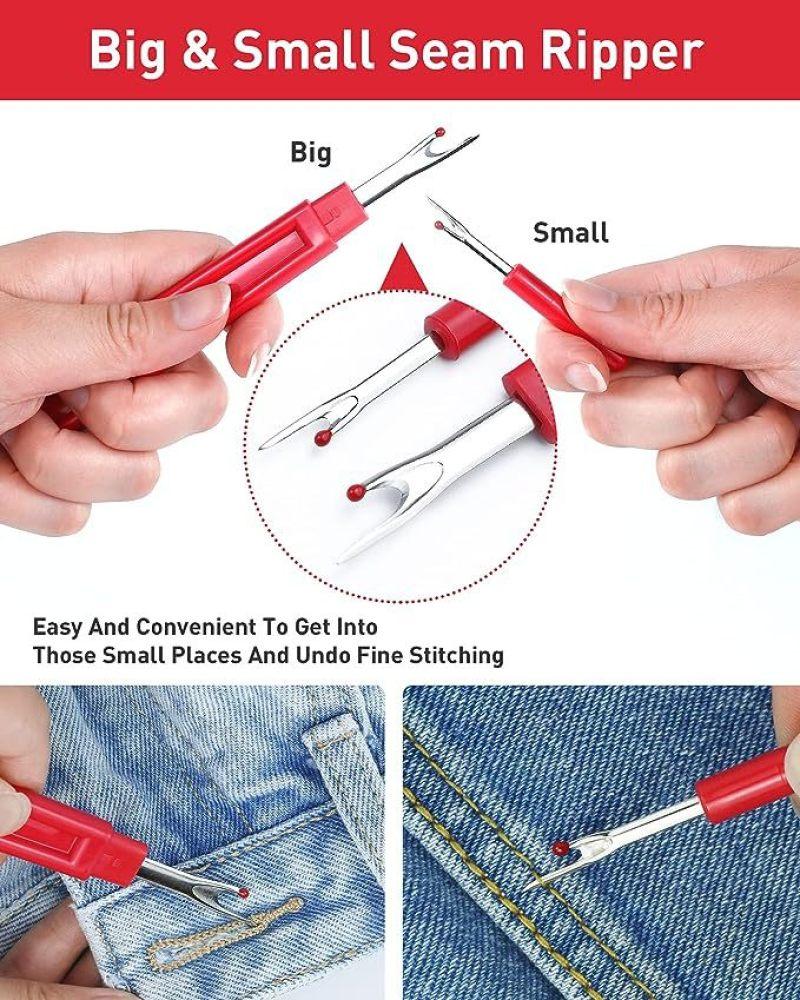 1Set Sewing Seam Ripper Tool Stitch Remover Thread Cutter Seam Rippers Sewing Trimming Scissors for DIY Sewing Accessories