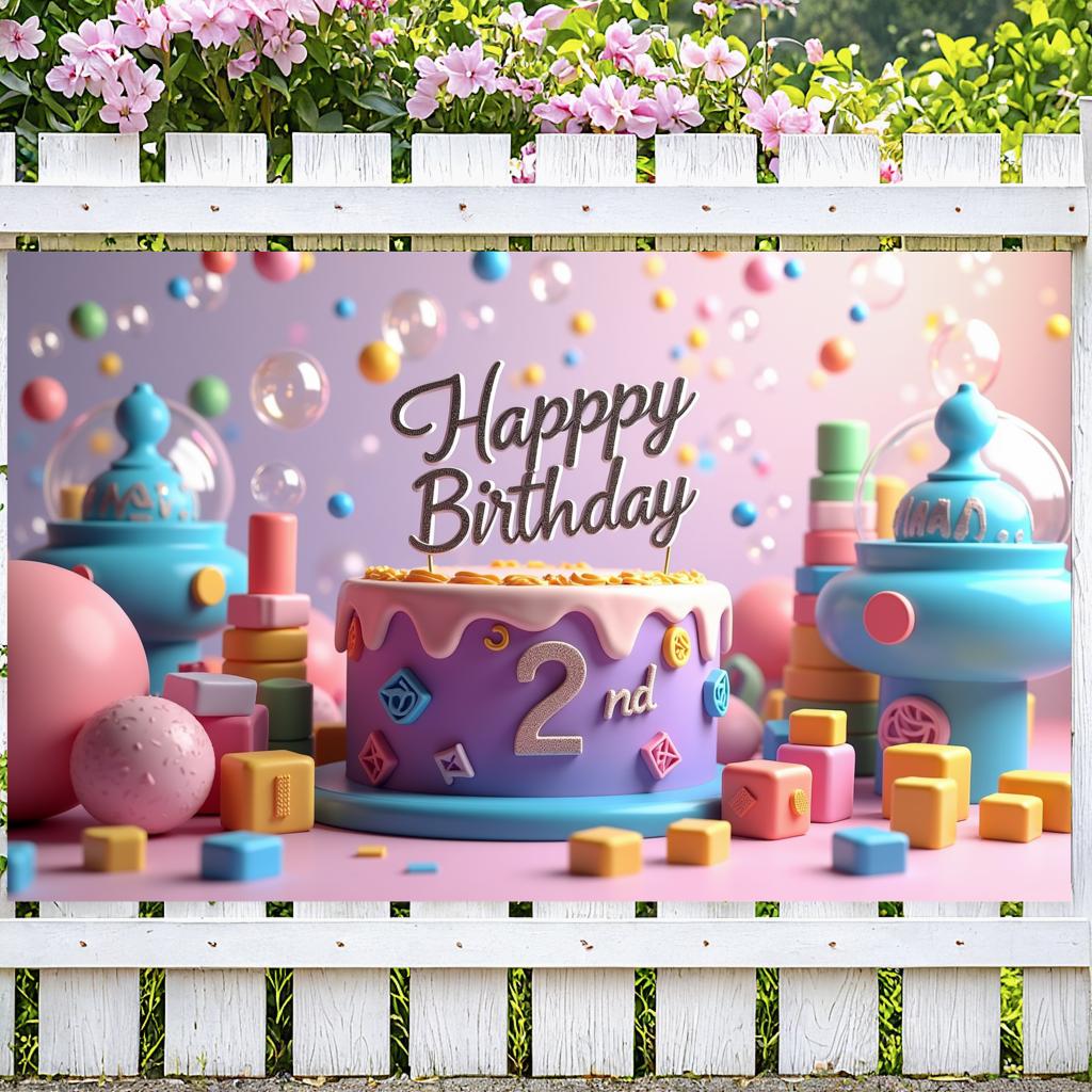 Easy-to-Hang Kids Decor Event Decor Birthday Banner For Indoor Event Children's Party Outdoor Party
