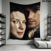 Vibrant Outlander Wall Tapestry Aesthetic Wall Hanging Printed Fabric Blanket Decorative Tapestries for Bedroom Living Room Home Decor