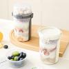 Xi Yin doppelwandiger Haferflocken- und Joghurt-Frühstücksbecher mit Löffel und Deckel