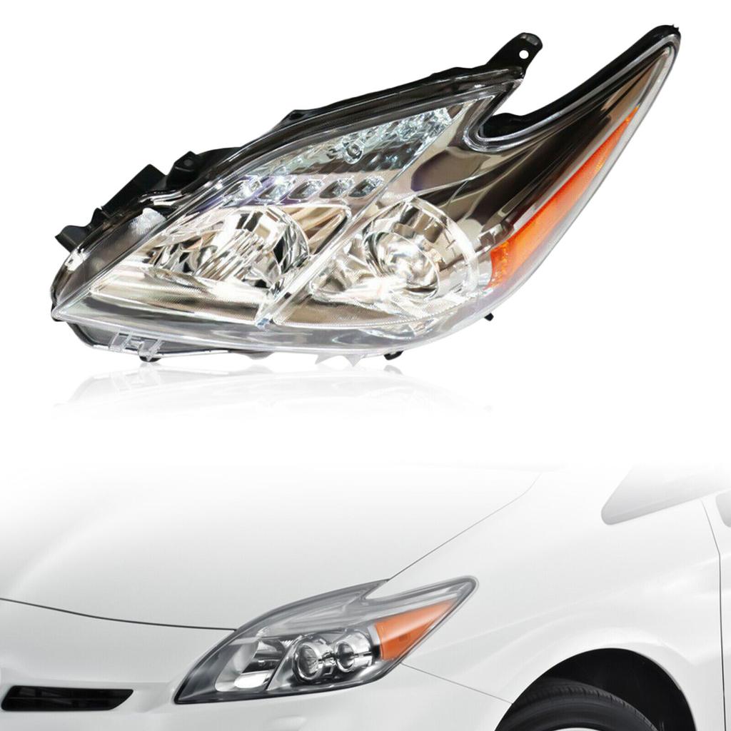 [1 Pair] Left + Right Headlights Headlamps Assembly Set For Toyota Prius Halogen Model 2010 2011 Car Accessories