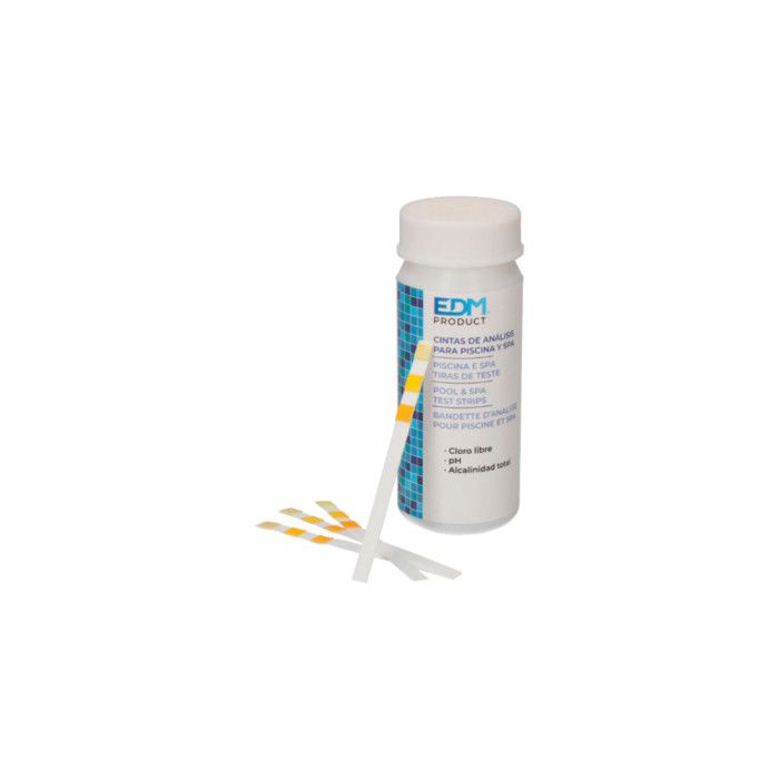 Testovací proužky - EDM - pH-Chlor-TAC - Měření pH - Měření chloru - 50 kusů