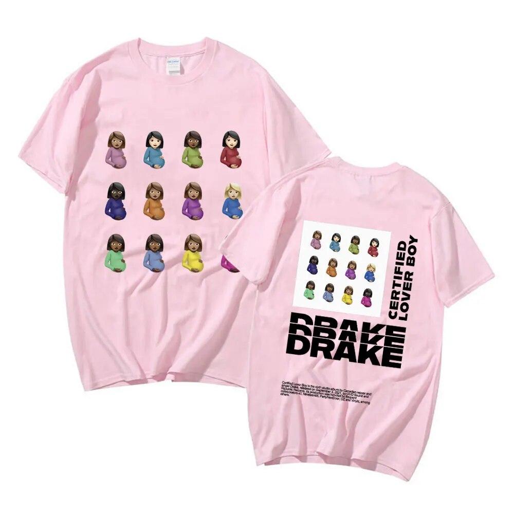 Rapper Drake New Oversized T Shirt Certified Lover Boy Album Print T-shirt Unisex Hip Hop Casual Funny T Shirts Unisex Streetwear