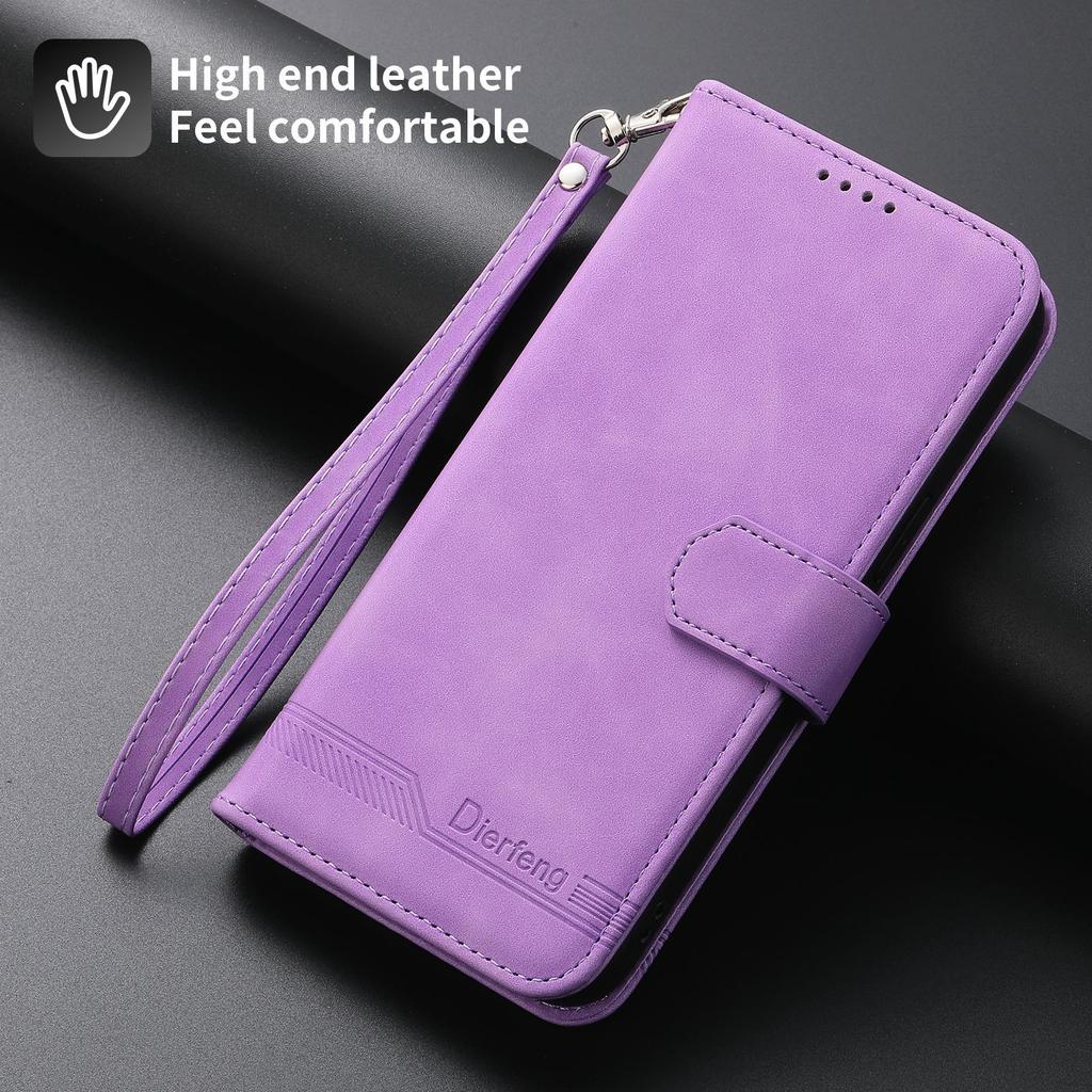 Leather Phone Case for Samsung Galaxy Z Fold 7 6 5 4 3 Fold7 Fold6 5G Hand Strap Wallet Cards Hinge Protection Holder Cover