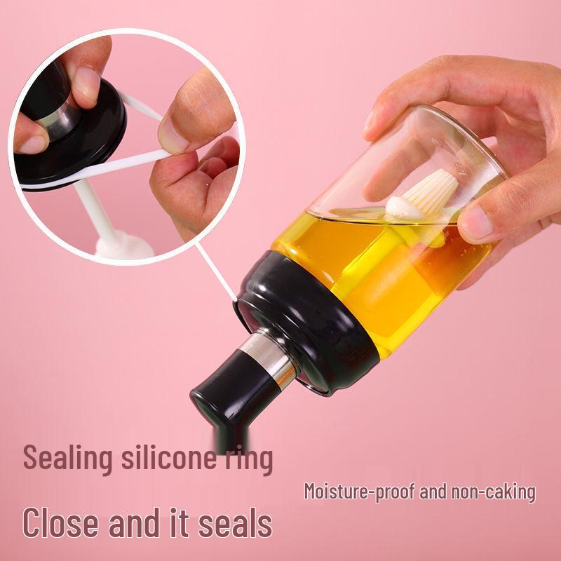 Moisture-Proof Glass Seasoning Jar with Spoon