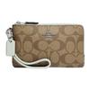New Corner Zip Canvas Wrist Bag Clutch Trumpets Women's Brown 87591-SVV7Q