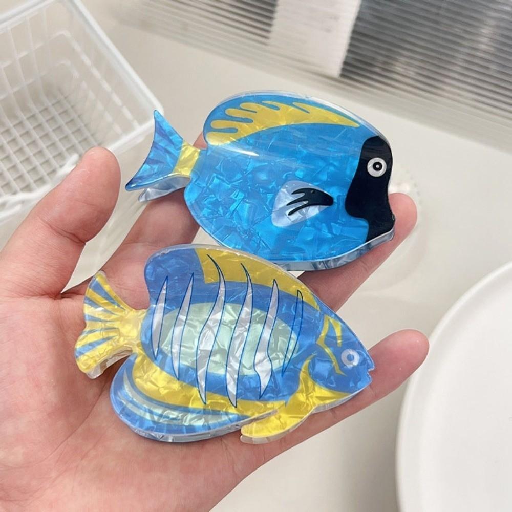 Cartoon Large Shark Clip Tropical Fish Acrylic Hair Claw Creative Fish Hair Claw Daily