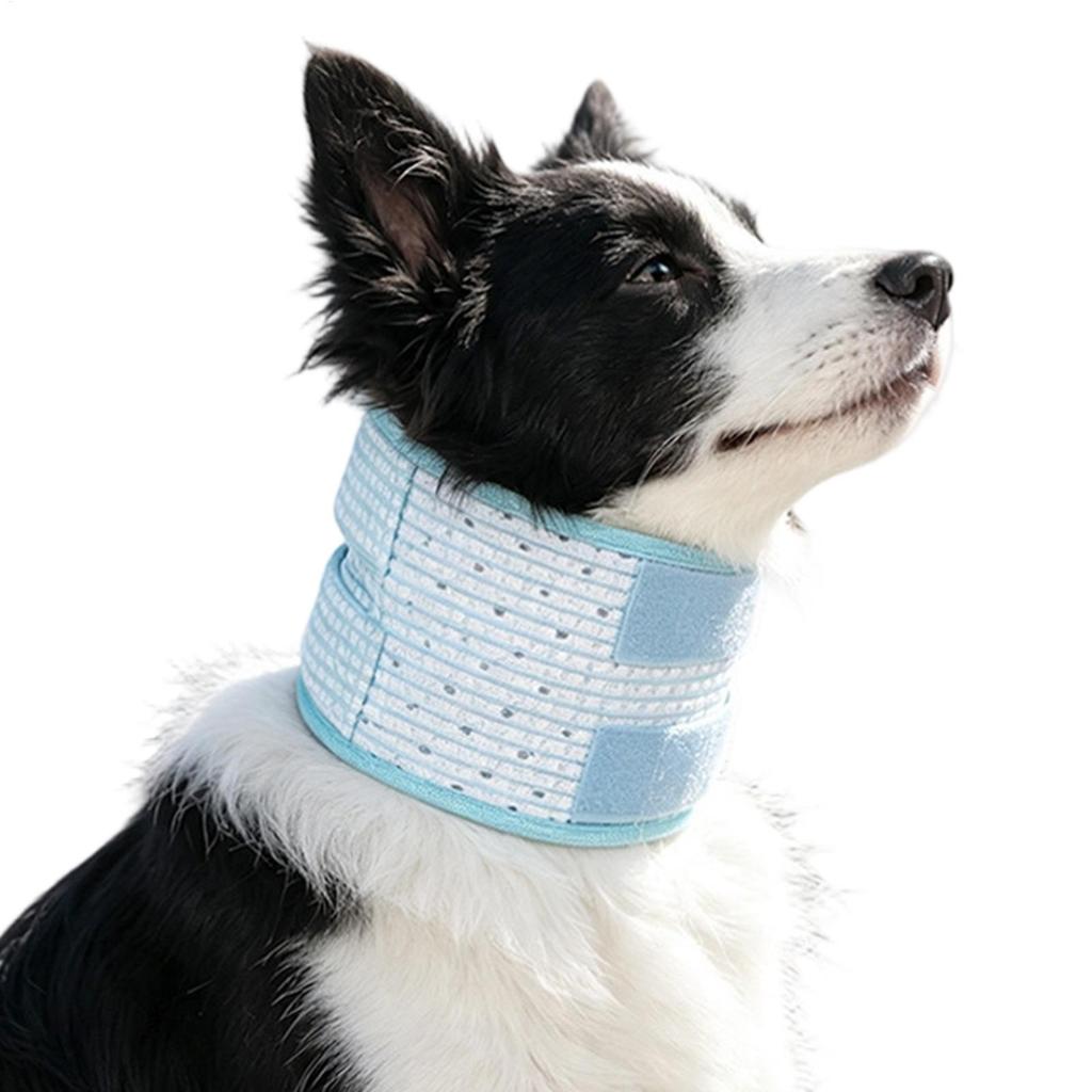 Breathable Dog Cat Neck Brace Cover Adjustable Comfortable Elizabethan Collar Anti-Lick Soft Cushion Pet Neck Protective Collar