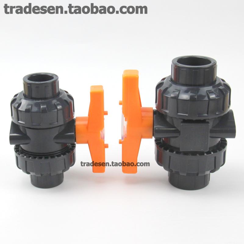 3-Way UPVC Double Union Ball Valve for Chemical and Water Pipes