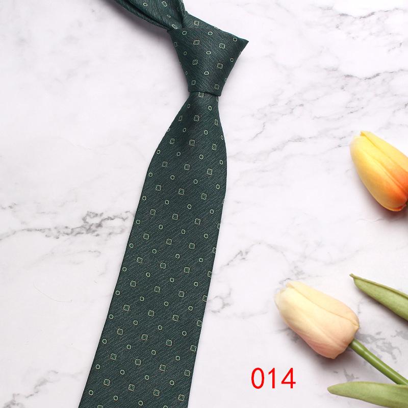 Green Series Business Tie Men'S Retro Striped Cashew Flower Polyester Silk Hand Tie