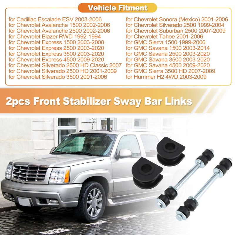UXCELL Front Sway Bar End Link Stabilizer Kit for Chevrolet SILVERADO 1500 2500 3500 HD
