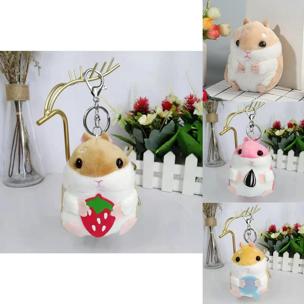 Adorable Llavero Juguete de Peluche Creativo de Hámster Para Amantes de Animales Lindos 11cm