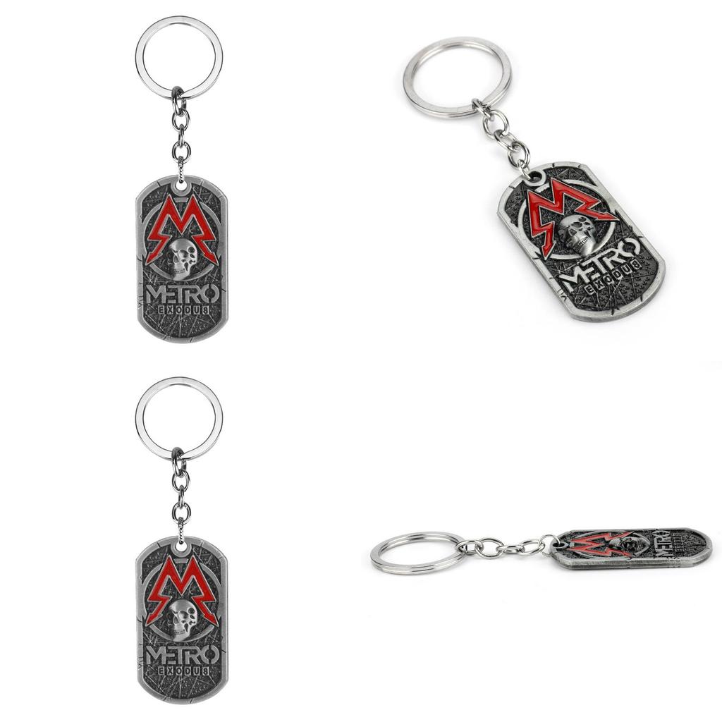 Collier Pendentif Crâne Metro Exodus Avec Design Géométrique en Alliage Pour les Fans de Jeu