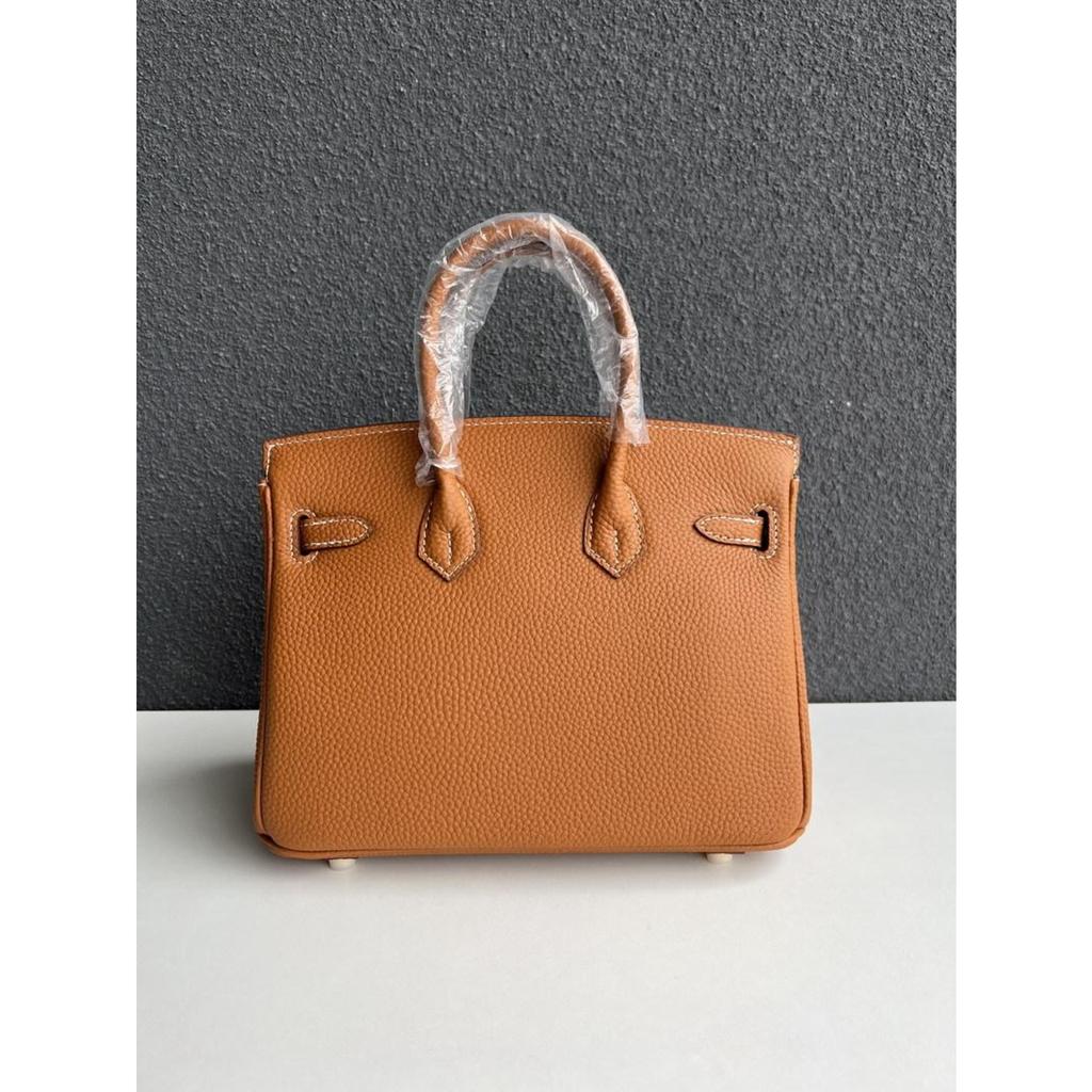 Gold Buckle Classic Fashionable Women's First-layer Cowhide Lychee Leather Handbag