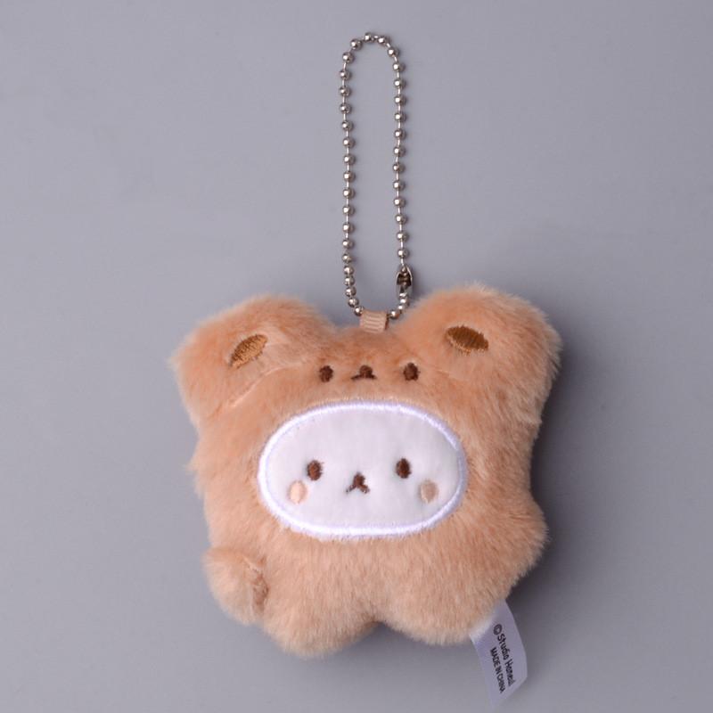 Twisted Bear Rabbit Egg Plush Doll Small Pendant Cartoon Animal Keychain