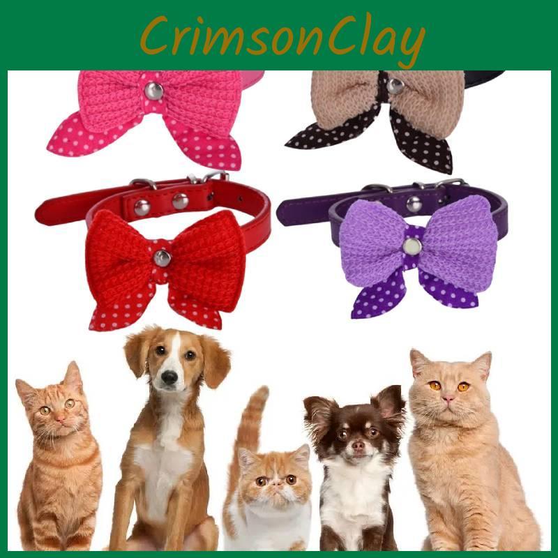 Premium Quality Adjustable Bowtie Pet Collar For Dogs And Cats Perfect For Holiday Celebrations