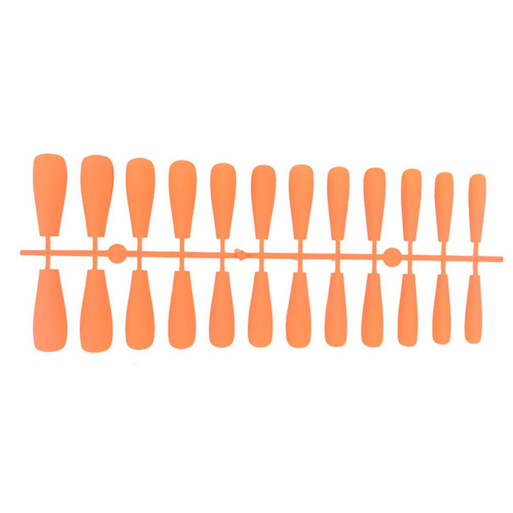24pcs/set DIY Quick Nails Lengthened Ballet Matte T-shaped False Nails Multi-color Strips Finished Wear Manicure