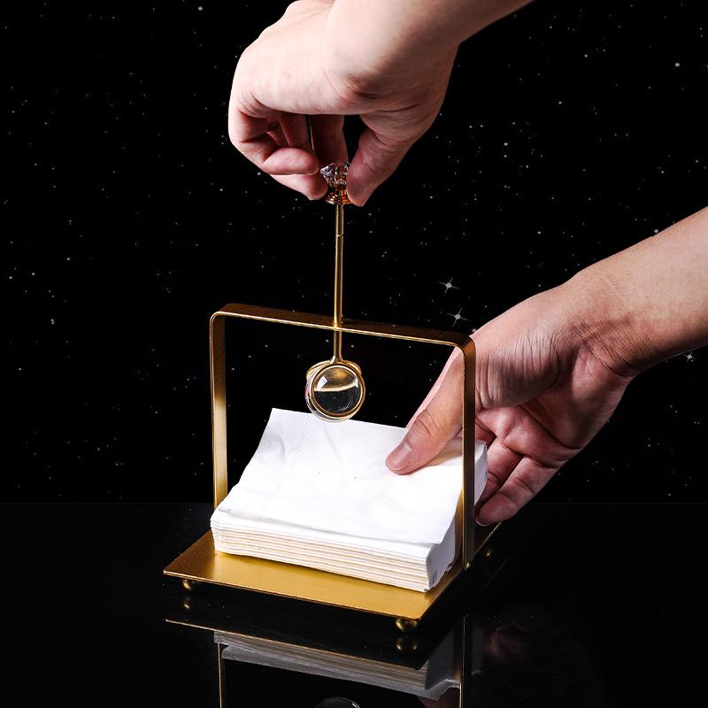 Nordic Stainless Steel Square Napkin Holder for Table or Restaurant