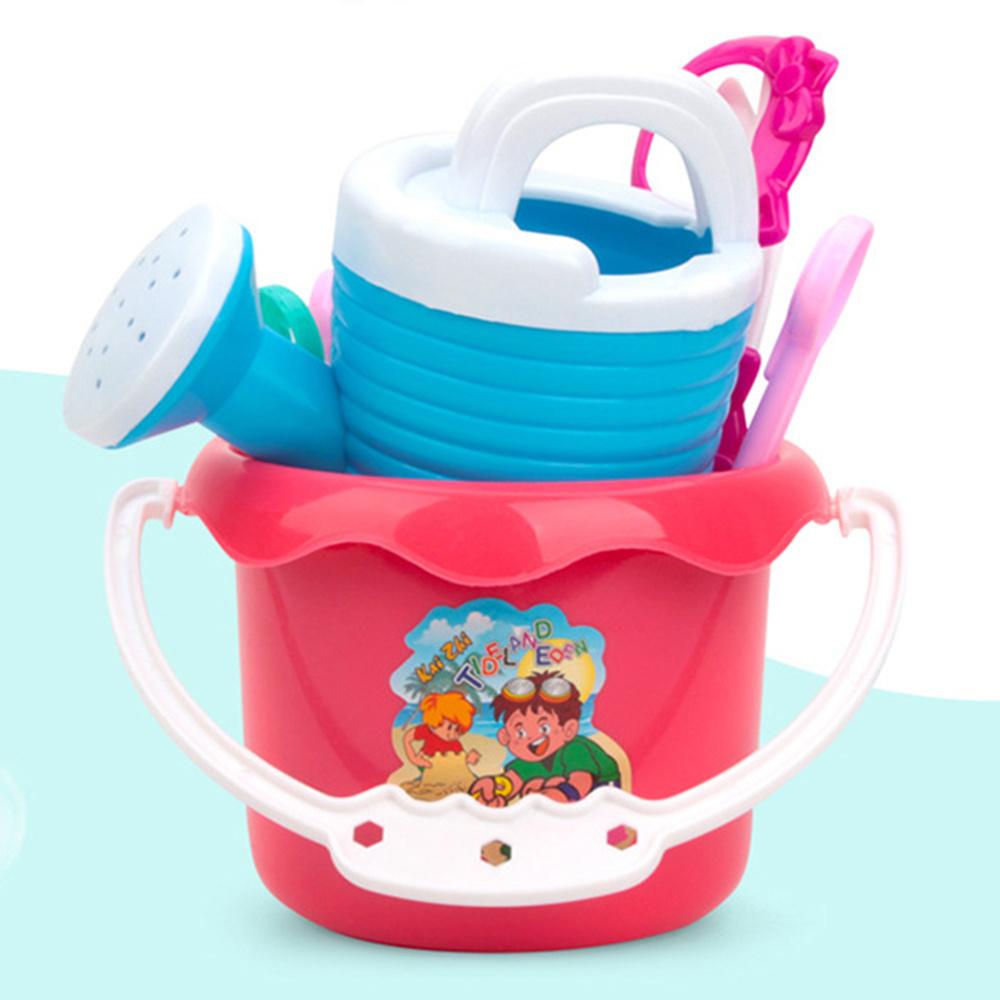 Multicolour Beach Toys Set Reusable Beach Bucket Shovel Water Toys For Children